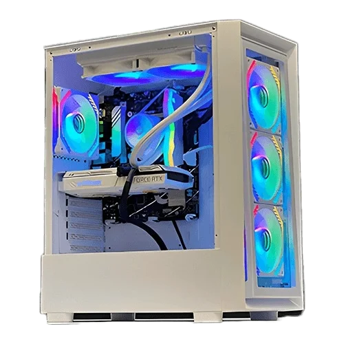 Sonic C05 ARGB Gaming Case with RGB Fans - White
