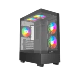 Thunder Black Fox TGC-747 Infinity Micro ATX RGB Gaming Case - Black