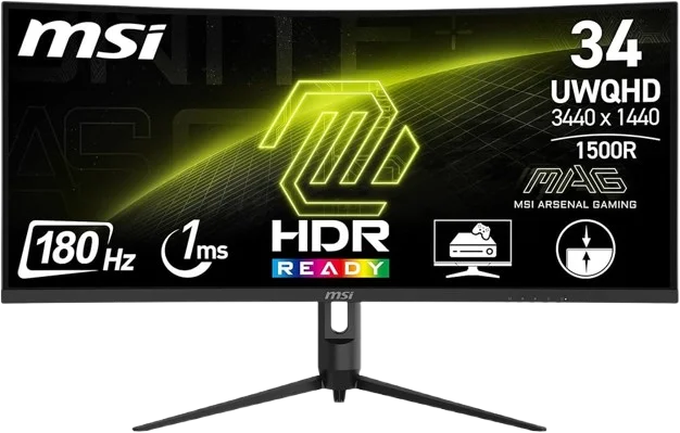 MSI MAG 342CQRF E20 34″ UWQHD 200Hz Rapid VA 0.5ms GTG Monitor