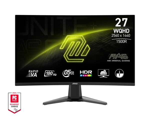 MSI MAG 27CQ6F 27″ QHD 180Hz Rapid VA 0.5ms GTG Monitor