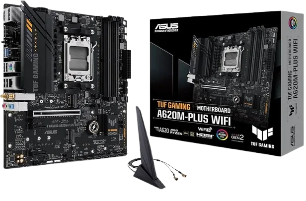 ASUS TUF GAMING A620M-PLUS WIFI AM5 DDR5 Micro-ATX Motherboard