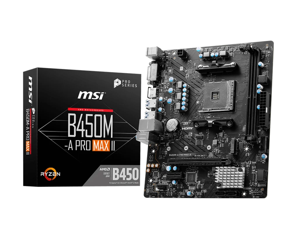 MSI B450M-A PRO MAX II AM4 DDR4 Micro-ATX Motherboard