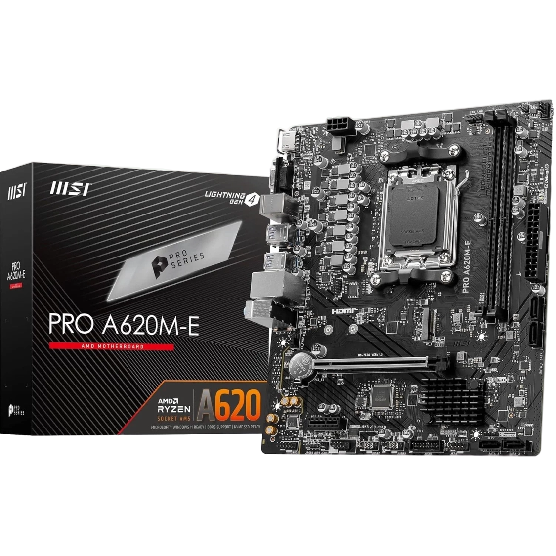 MSI PRO A620M-E AM5 DDR5 Micro-ATX Motherboard