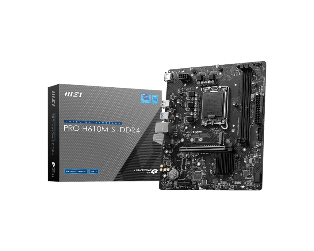 MSI PRO H610M-S DDR4 LGA1700 Micro-ATX Motherboard