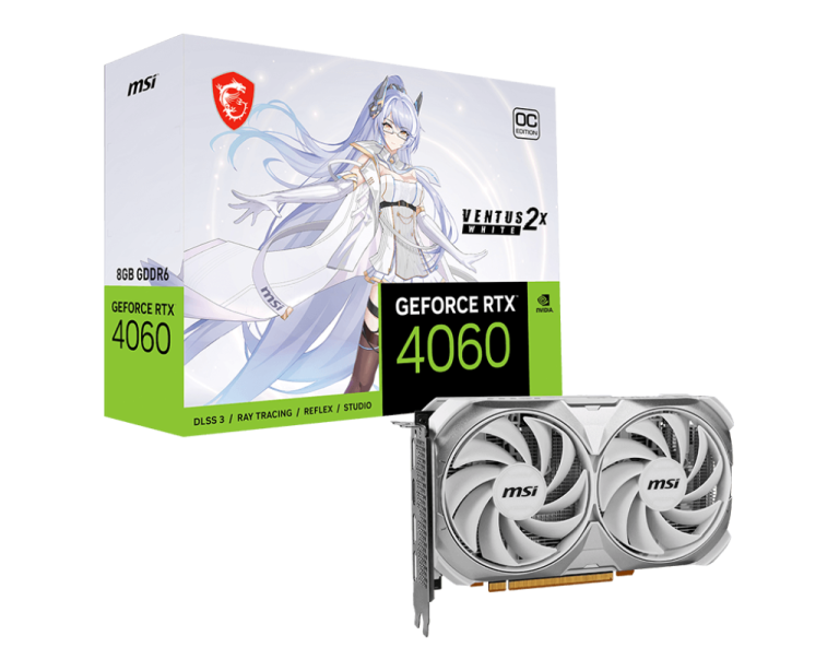 MSI Ventus 2x RTX 4060 White graphics card