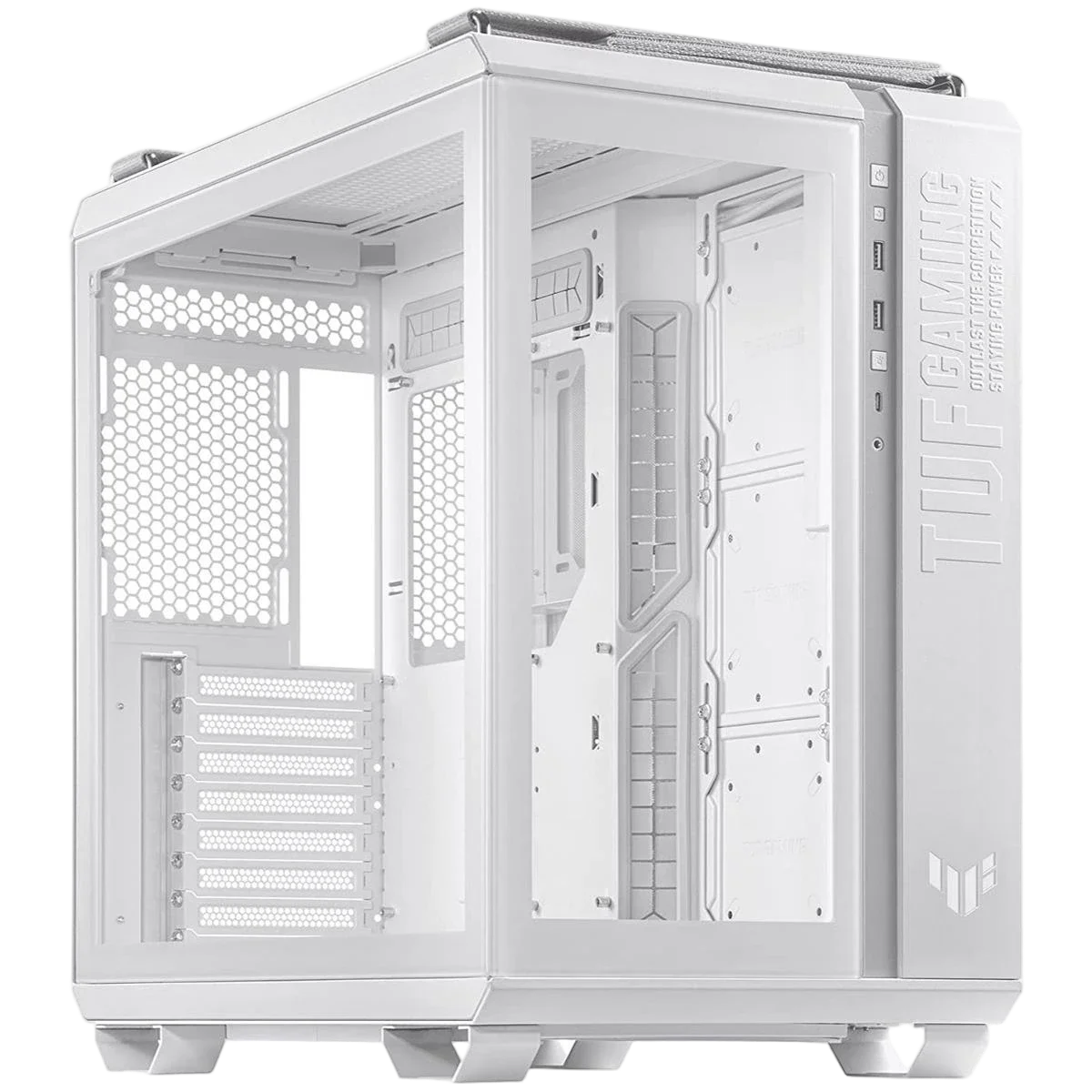 ASUS TUF Gaming GT502 Dual-Chamber ATX Gaming Case - White