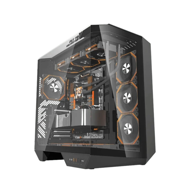 DarkFlash DY470 ATX Gaming Case - Black