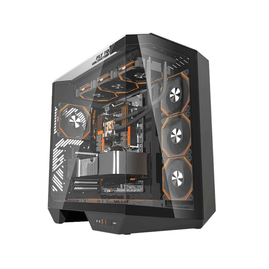 DarkFlash DY470 ATX Gaming Case - Black