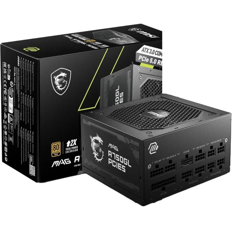 MSI MAG A750GL PCIE5 750W 80 PLUS Gold Fully Modular ATX 3.1 Power Supply