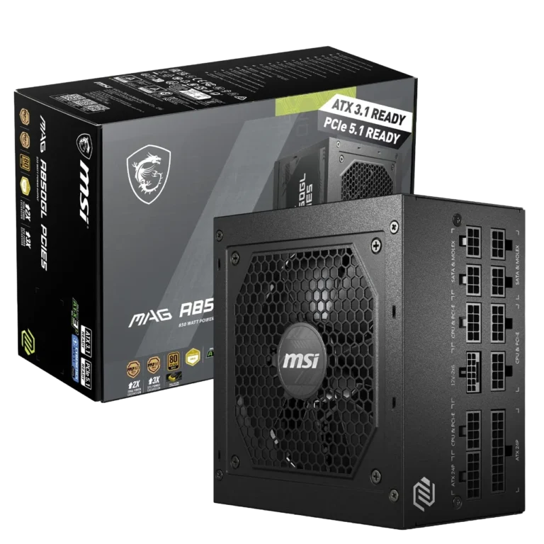 MSI MAG A850GL PCIE5 II 850W 80 PLUS Gold Fully Modular ATX 3.1 Power Supply