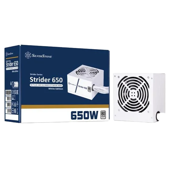 SilverStone Strider 650 650W 80 PLUS 230V EU ATX Power Supply - White