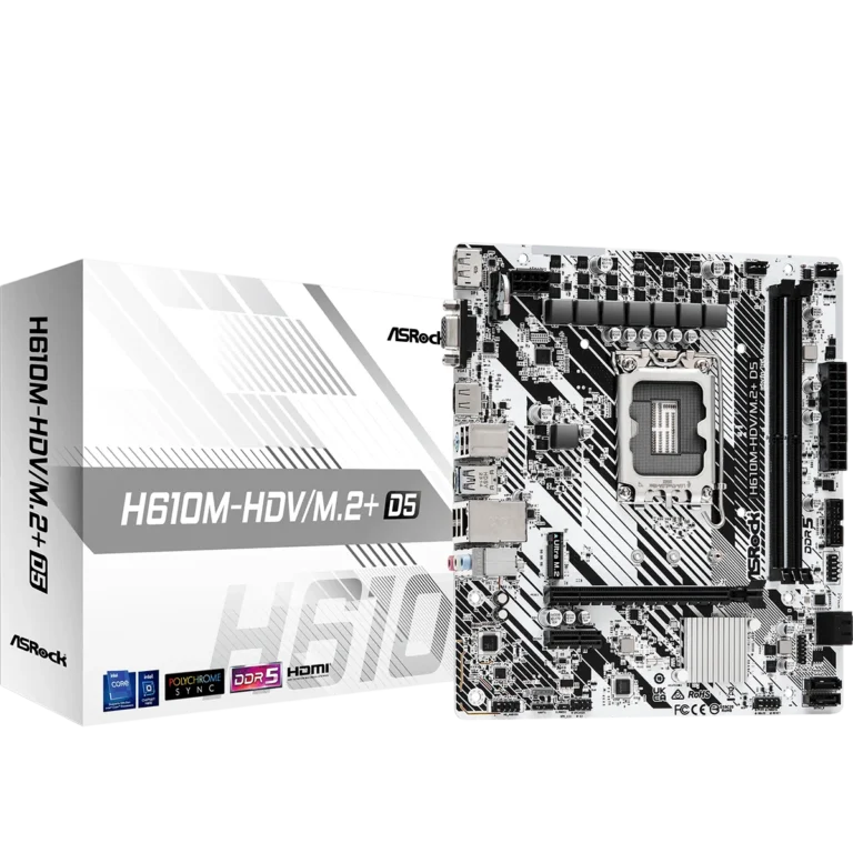 ASRock H610M-HDV/M.2+ D5 LGA1700 DDR5 Micro-ATX Motherboard