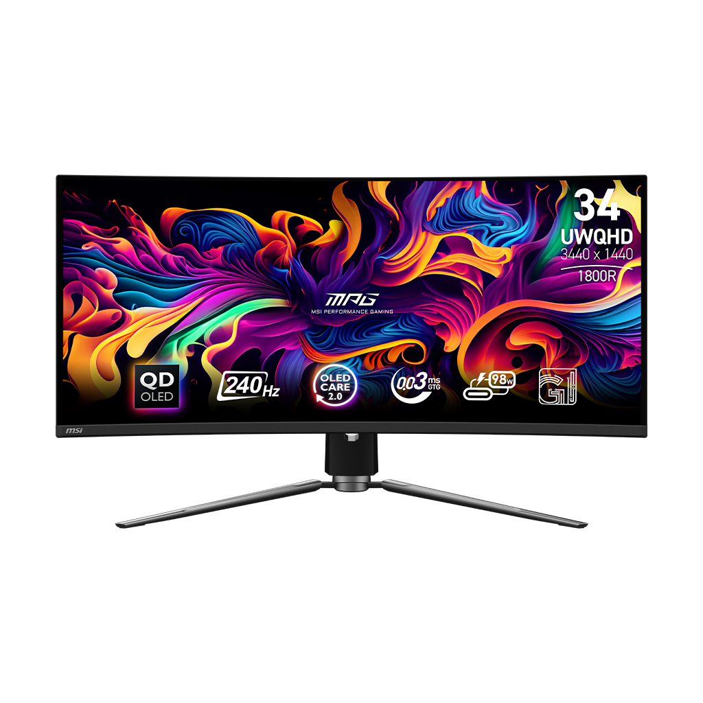 MSI MPG 341CQPX 34" 4K OLED Curved Gaming Monitor | 3440x1440 UWQHD | 240Hz | G-Sync | Best Price in Pakistan