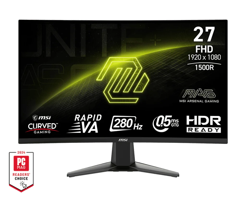 MSI MAG 276CXF 27″ FHD 280Hz Rapid VA 0.5ms GTG Monitor