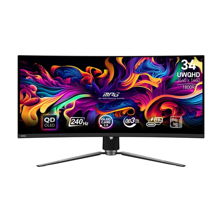 MSI MPG 341CQPX QD-OLED 34″ UWQHD 240Hz QD-OLED 0.03ms GTG Monitor