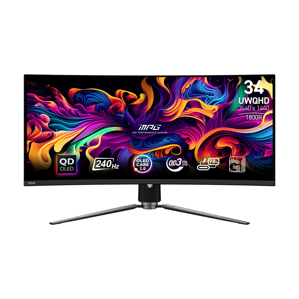 MSI MPG 341CQPX QD-OLED 34″ UWQHD 240Hz QD-OLED 0.03ms GTG Monitor
