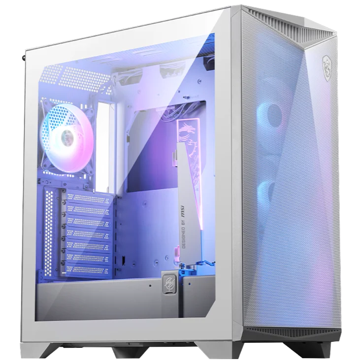 MSI MPG GUNGNIR 300R AIRFLOW E-ATX ARGB Mid Tower Gaming Case – White