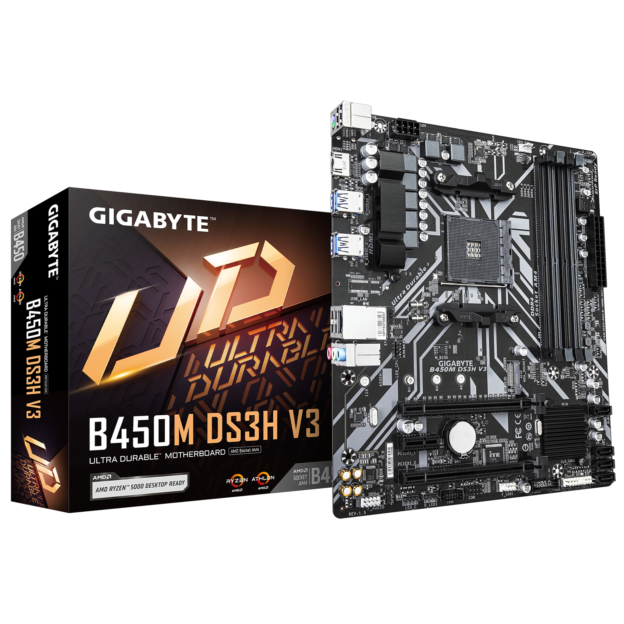 Gigabyte B450M DS3H V3 ARGB AM4 mATX DDR4 Ryzen Motherboard