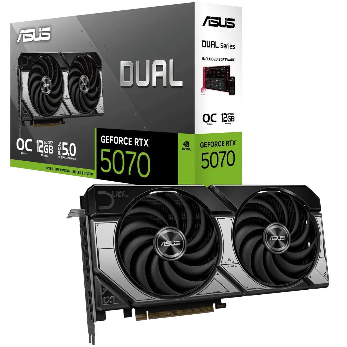 ASUS Dual GeForce RTX 5070 OC Edition 12GB GDDR7 Graphics Card