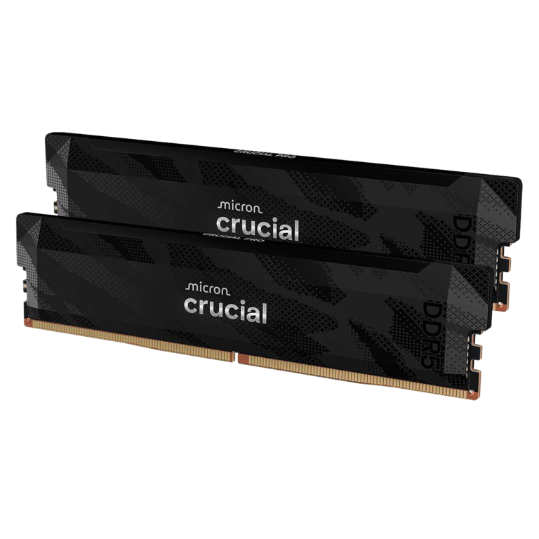 Crucial Pro Overclocking 32GB (2x16GB) DDR5 6400MHz CL32 Desktop Memory – Black