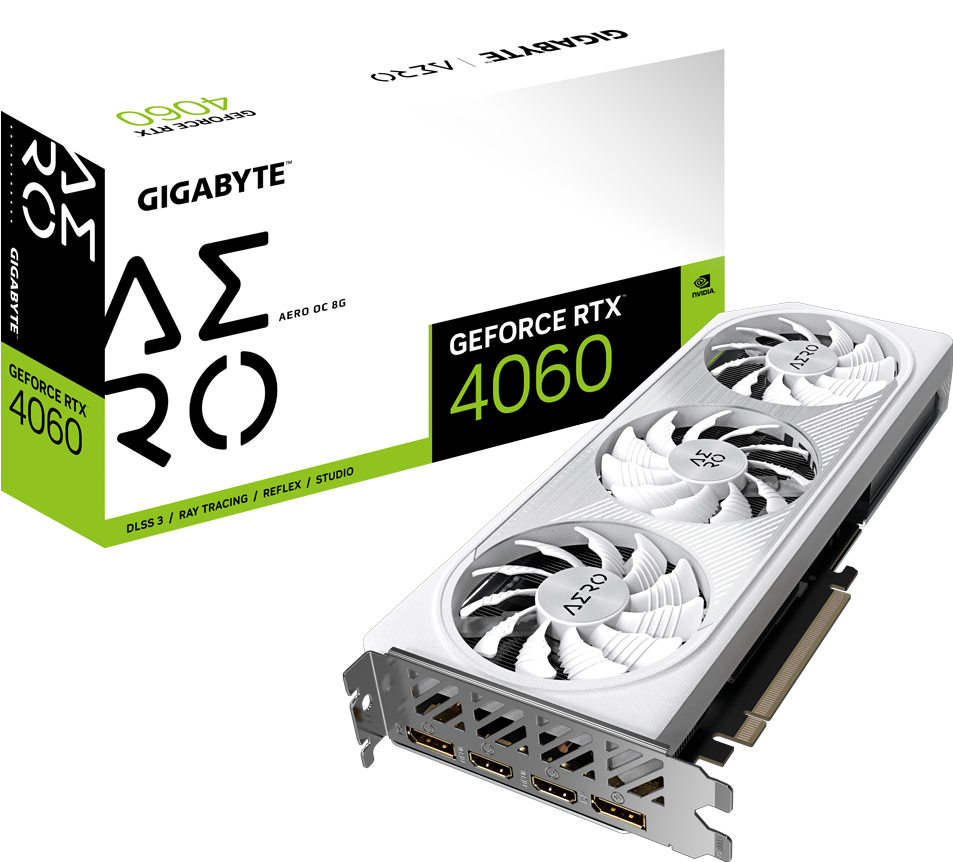 GIGABYTE GeForce RTX 4060 AERO OC 8GB GDDR6 Graphics Card