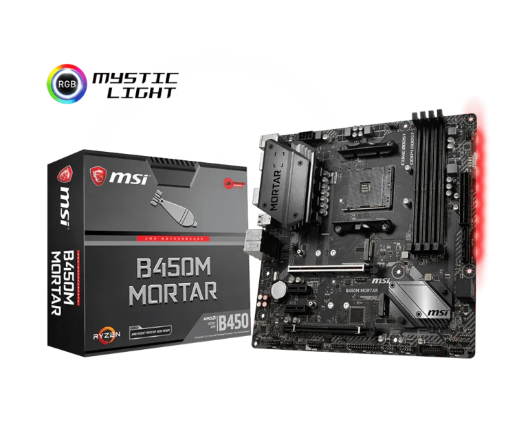 MSI B450M MORTAR AM4 DDR4 Micro-ATX Motherboard