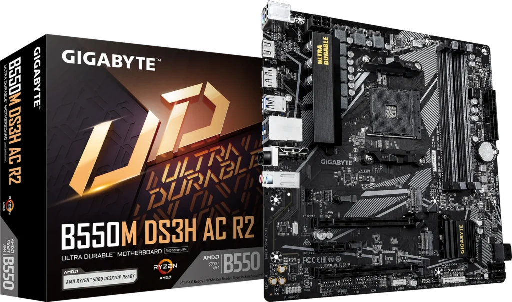 GIGABYTE B550M DS3H AC R2 AM4 DDR4 Micro-ATX WiFi Motherboard