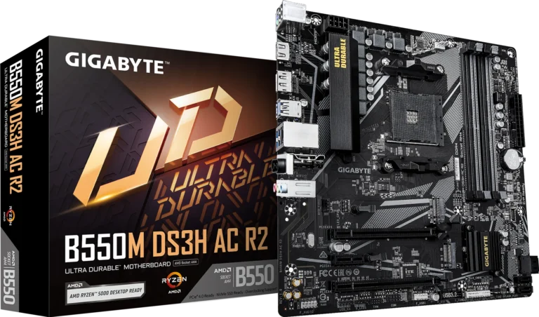 GIGABYTE B550M DS3H AC R2 AM4 DDR4 Micro-ATX WiFi Motherboard