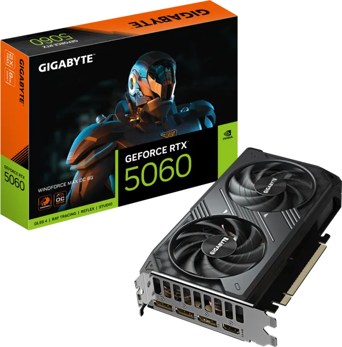 GIGABYTE GeForce RTX 5060 WINDFORCE MAX OC 8GB GDDR7 Graphics Card