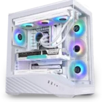 Lian Li Vector V100 ARGB ATX Gaming Case with 4 ARGB Fans - White