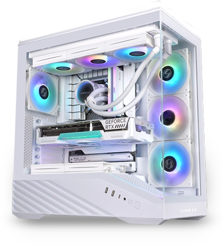 Lian Li Vector V100 ARGB ATX Gaming Case with 4 ARGB Fans - White