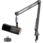 MAONO PD100W-S Wireless & USB Dynamic Microphone with Stand – Black
