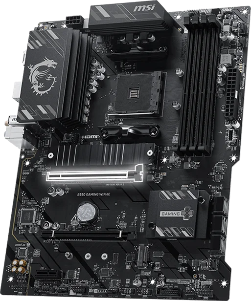 MSI B550 GAMING WIFI6E AM4 DDR4 ATX Motherboard