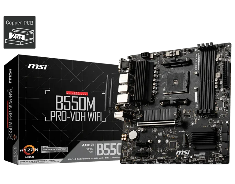 MSI B550M PRO-VDH WIFI AM4 DDR4 Micro-ATX Motherboard