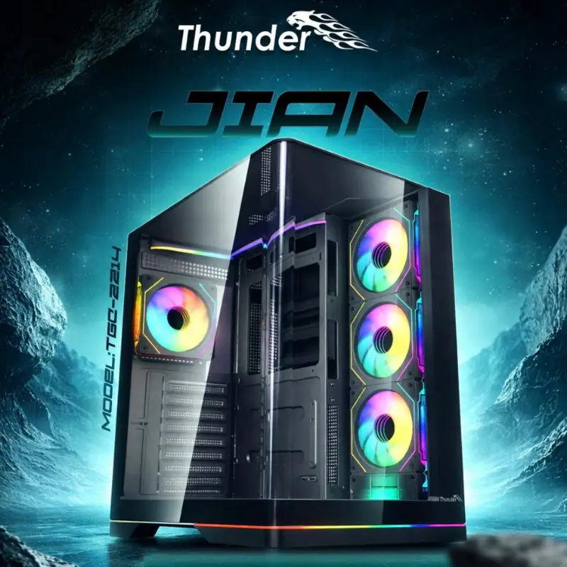 Thunder Jian Gaming Case with 4 Infinity ARGB Fans