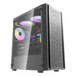 darkFlash DK353 ATX ARGB Gaming Case with 4 ARGB Fans - Black