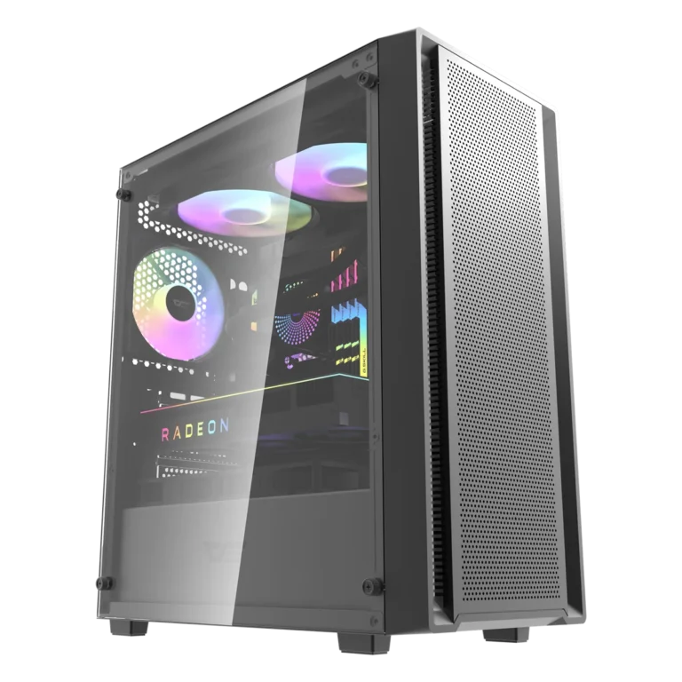 darkFlash DK353 ATX ARGB Gaming Case with 4 ARGB Fans - Black
