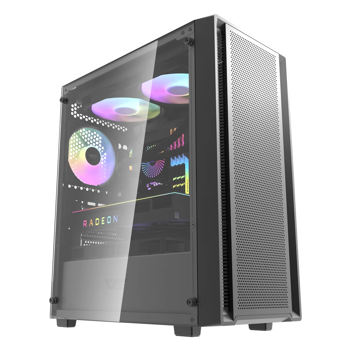 darkFlash DK353 ATX ARGB Gaming Case with 4 ARGB Fans - Black