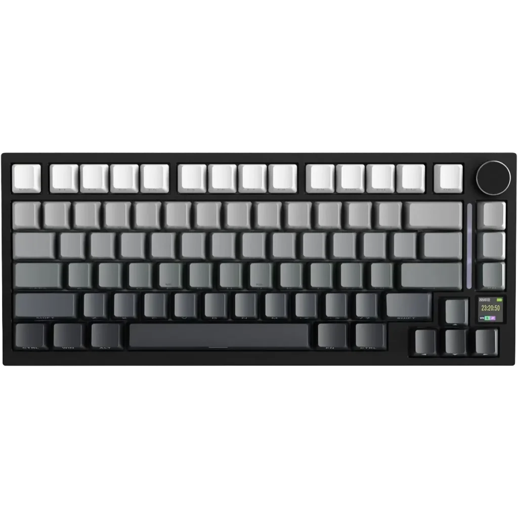 Attack Shark X820 Ultra 75% Tri-Mode RGB Mechanical Gaming Keyboard with TFT Display & Knob, Shark Switch – Moon Night