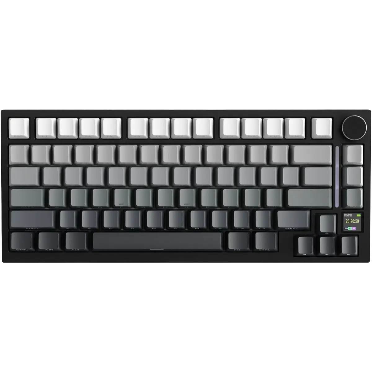 Attack Shark X820 Ultra 75% Tri-Mode RGB Mechanical Gaming Keyboard with TFT Display & Knob, Shark Switch – Moon Night