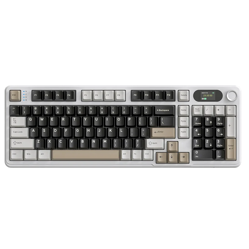 Attack Shark X98 Pro 99-Key Tri-Mode RGB Wireless Mechanical Gaming Keyboard – Cheese White