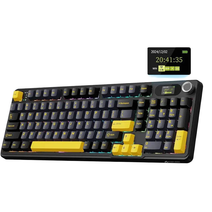 Attack Shark X98 Pro 99-Key Tri-Mode RGB Wireless Mechanical Gaming Keyboard – Star Black