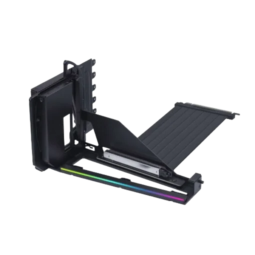 Lian Li 4 Slots Vertical GPU Kit (VG4v4) ARGB GPU Support Bracket (200mm PCIe 5.0) Riser cable – Black
